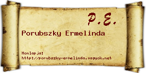 Porubszky Ermelinda névjegykártya